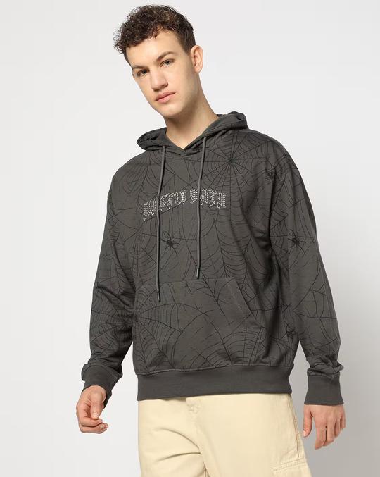 Men Printed Loose Fit Hoodies