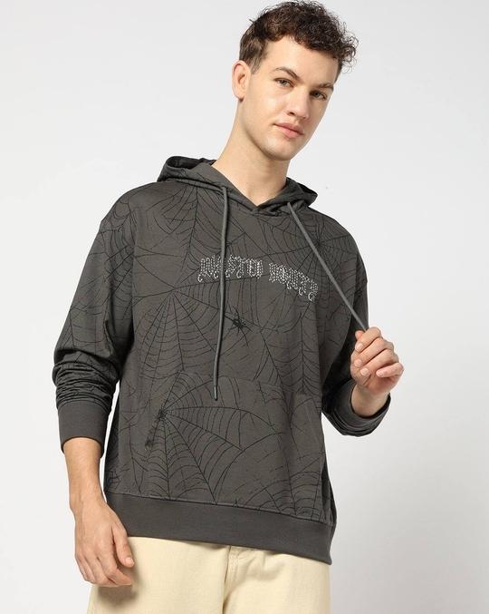 Men Printed Loose Fit Hoodies