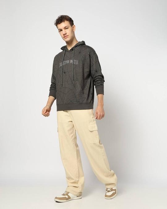 Men Printed Loose Fit Hoodies