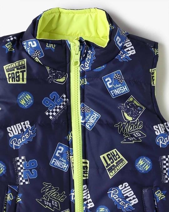 Boys Printed Regular Fit Bomber Jacket