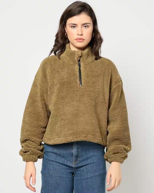 Women Oversized Fleece Sweatshirt