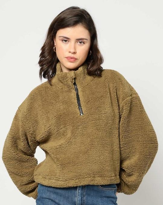 Women Oversized Fleece Sweatshirt