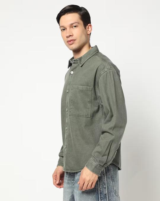 Men Oversized Fit Shacket