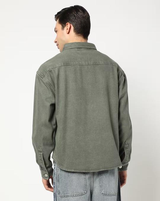 Men Oversized Fit Shacket