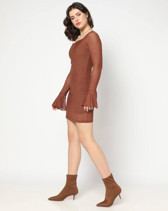 Women Square-Neck Bodycon Dress