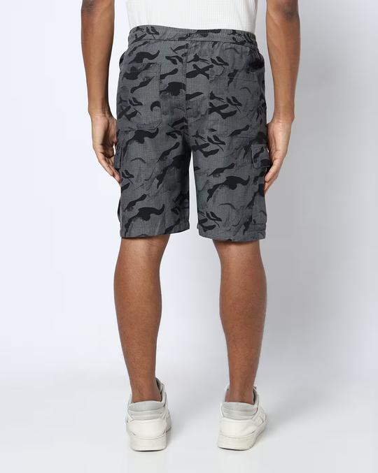 Men Camouflage Print Relaxed Fit Cargo Shorts