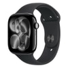 Apple Watch Series 11 GPS 46 mm Jet Black Aluminium Case with Black Sport Band - M/L