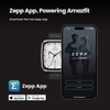 Amazfit Active 2 Square, 2000 Nits Bright AMOLED Display, Built in GPS, 10 Day Battery, for Android & iPhone, Accurate Readings, BT Call, Sleep Monitor, 5ATM Water Resistant, Black Leather