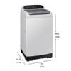 Samsung 6.5 kg Top Load, Digital Inverter technology, Wobble Technlogy, Lint Filter, Gray, 5 Star (WA65T4262GG)