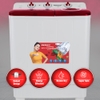 Karbonn 7 Kg Semi Automatic Top Load Washing Machine, White/Red, KJC70S-2024L