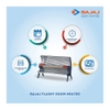 Bajaj Flashy Radiant Room Heater 1000 W, Compact Design, Nickel Chrome Plated Mesh Grid, Stainless Steel Reflector, Neat & Clean Operation