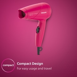 Philips Hair Dryer 1000 W, 2 Heat Settings, Easy Handling, Pink, HP8143/00 7