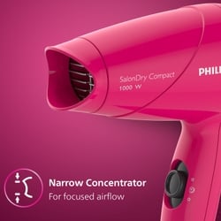 Philips Hair Dryer 1000 W, 2 Heat Settings, Easy Handling, Pink, HP8143/00 5