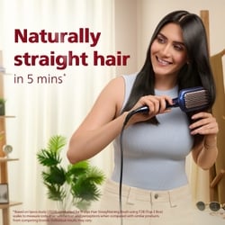 Philips Hair Straightening Brush, Naturally Straight in 5 Mins, 5X Less Frizz, Advance Ionic Keratin Tech, Triple Bristle Fast 50s Heatup, Scalp Protect, BHH885 4