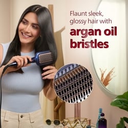 Philips Hair Straightening Brush, Naturally Straight in 5 Mins, 5X Less Frizz, Advance Ionic Keratin Tech, Triple Bristle Fast 50s Heatup, Scalp Protect, BHH885 8
