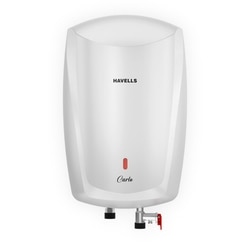 Havells Carlo 5 Litre Instant Water Heater, Color Changing LED Indicator, Rust and shock proof, ISI Certified, Fire retardant power cord; Warranty: 5 Yr on inner tank & 2 Yr comprehensive, (White)