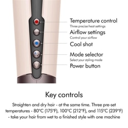 Dyson Airstrait Wet to Dry Straightener, No Heat Damage, 2 in 1 Straightening, Saves Time, Natural Straight Look, Uses Air, No Hot Plates, Dry & Straighten, Voluminous & Shiny Hair , 3 Modes, Travel Friendly, Intelligent Heat Control, Ceramic Pink 6