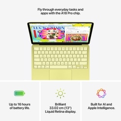 Apple MHFD4HN/A MacBook Neo (Apple A18 Pro Chip/8 GB/256 GB SSD/macOS/Liquid Retina), 33.02 cm (13 inch), Citrus 9