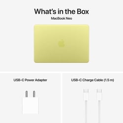 Apple MHFD4HN/A MacBook Neo (Apple A18 Pro Chip/8 GB/256 GB SSD/macOS/Liquid Retina), 33.02 cm (13 inch), Citrus 10