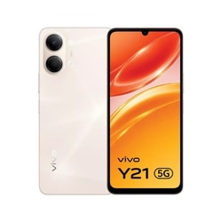 Vivo Y21 5G 128 GB, 6 GB RAM, Champagne Gold, Mobile Phone
