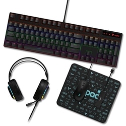 Rapoo V155S 5-in-1 Gaming Wired Keyboard and Mouse, Mousepad, Headset and USB Hub Combo 3