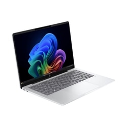 HP OmniBook 5 NGAI 14-he0014QU Standard Laptop (Qualcomm Snapdragon X X1-26-100/16 GB /512 GB SSD/Qualcomm Adreno GPU/Windows 11 Home/MS Office Home 2024/Full HD), 35.6 cm - 14 inch, Glacier Silver Aluminum 2