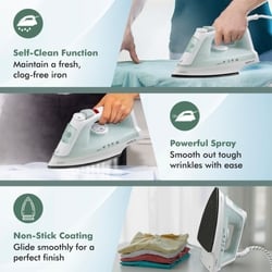 Havells Elece 1200 W Steam Iron, 170 ml Tank, 12 g/min Steam, Non-Stick, Pista Green 3