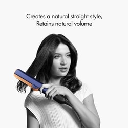Dyson Airstrait Wet to Dry Straightener, No Heat Damage, 2 in 1 Straightening, Saves Time, Natural Straight Look, Uses Air, No Hot Plates, Dry & Straighten, Voluminous & Shiny Hair , 3 Modes, Travel Friendly, Intelligent Heat Control, Prussian Blue 3