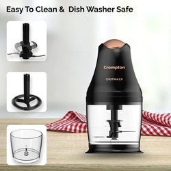 Crompton Chopmaxx Electric Chopper, Black and Golden 6