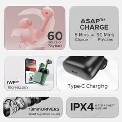 boAt Airdopes 138 with 60 HRS Playback, ASAP Charge, 13 mm Drivers & IPX4 Rating (Active Black) 2