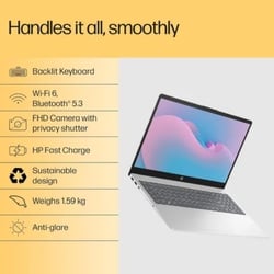 HP 15-fc0837AU Standard Laptop (AMD Ryzen 7 7730U/16 GB/512 GB SSD/AMD Radeon Graphics/Windows 11 Home/MS Office Home 2024/Full HD), 39.6 cm - 15.6 inch, Natural Silver 3