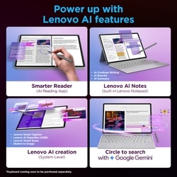 Lenovo Idea Tab Pro Gen 2 33.02 cm (13 inch) Wi-Fi Tablet with Pen, 256 GB, 12 GB RAM, Luna Grey, ZAHD0729IN 10