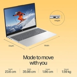 HP 15-fc0837AU Standard Laptop (AMD Ryzen 7 7730U/16 GB/512 GB SSD/AMD Radeon Graphics/Windows 11 Home/MS Office Home 2024/Full HD), 39.6 cm - 15.6 inch, Natural Silver 8