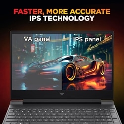 HP Victus 15 15-fa2654TX Gaming Laptop (Intel Core i5-13450HX/16 GB/512 GB SSD/6 GB-NVIDIA GeForce RTX 3050/Windows 11 Home/MS Office Home 2024, 1 year Microsoft 365 Basic/Full HD), 39.6 cm - 15.6 inch, Performance Blue, Chrome Logo 7