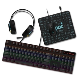 Rapoo V155S 5-in-1 Gaming Wired Keyboard and Mouse, Mousepad, Headset and USB Hub Combo 2