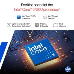 HP 15 Laptop, Intel Core 5-120U, 16GB DDR4 RAM, 512GB SSD, Intel Iris Xe Graphics, 15.6 inch (39.62 cm) FHD Anti-Glare 250nits, Backlit Keyboard, Windows 11 Home, MS Office 2024, 1 Year M365, Natural Silver, 15-FD0664TU 3
