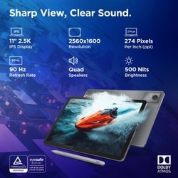 Lenovo Idea Tab 27.94 cm (11 inch) WiFi + 5G Tablet with Pen, 256 GB, 8 GB RAM, Grey, ZAFM0706IN 2