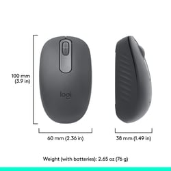 Logitech M196 Bluetooth Wireless Mouse, Graphite 8