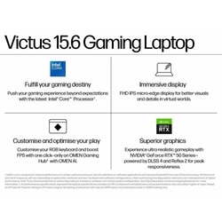 HP Victus 15-fa2508TX Gaming Laptop (Intel Core 5 210H/24 GB/512 GB SSD/6 GB-NVIDIA GeForce RTX 4050/Windows 11 Home/MS Office Home 2024/Full HD), 39.6 cm - 15.6 inch, Performance Blue, Chrome Logo 6