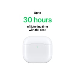 Apple AirPods 4,Advanced Voice Isolation,Seamless Hey Siri Activation,Up to 5 Hours of Listening Time Per Charge,Dust,Sweat,Water Resistant True Wireless Earbuds 6