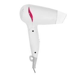 BPL Hair Dryer 1200 W, Ionic, 3 Heat Settings, Overheat Protection, Detachable Concentrator, Foldable, White & Pink, 2 years warranty, BHDFI00312 3