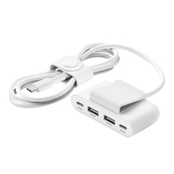Belkin WCB010ZB2MWH-B7 60 Watts (30 W + 30 W) Dual USB-C PPS Fast Charging Wall Charger/Adapter, White 3