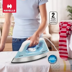 Havells Hawk Heavy Weight Dry Iron 1100 W, Non-Stick, Blue 7