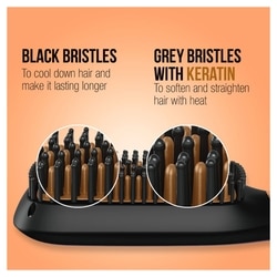 Havells Hair Straightening Brush with Ionic care and keratin infused ceramic coating, 5 heat setting, HS4211 11