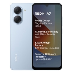 Redmi A7 4G, 64 GB, 3 GB RAM, Sky Blue, Mobile Phone