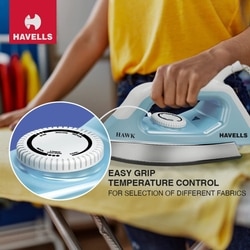 Havells Hawk Heavy Weight Dry Iron 1100 W, Non-Stick, Blue 5
