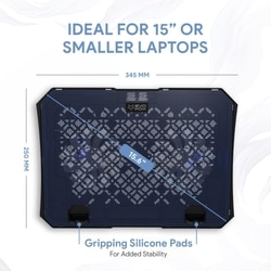 EvoFox Deathray Gaming 4 in 1 Wired Keyboard, Mouse, Desk Pad, Cooling Pad Combo, Black 4