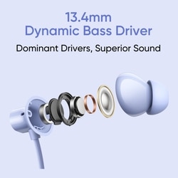 realme Buds wireless 3 Neo Bluetooth Neckband with 13.4 mm Dynamic Bass Boost Driver, upto 32 Hours Playback , Fast Charge, AI ENC, 45ms Ultra Low latency, IP55 Dust & water resistannt, Dual Pairing & Bluetooth v5.4 (Blue) 3