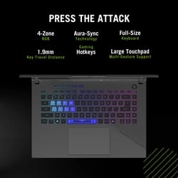 Asus ROG Strix G16 G614PH-RV073WS Gaming Laptop (AMD Ryzen 9 8940HX Processor/16 GB/1 TB SSD /8 GB GDDR7-NVIDIA GeForce GPU/Win 11/MSOffice Home 2024/Full HD), 40.6 cm - 16 inch, Eclipse Gray 7