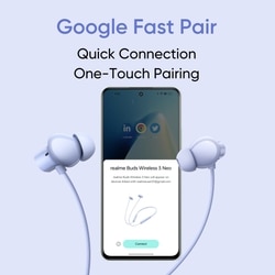 realme Buds wireless 3 Neo Bluetooth Neckband with 13.4 mm Dynamic Bass Boost Driver, upto 32 Hours Playback , Fast Charge, AI ENC, 45ms Ultra Low latency, IP55 Dust & water resistannt, Dual Pairing & Bluetooth v5.4 (Blue) 7